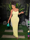 Criss Cross Backless Bodycon Maxi Dress