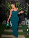 Criss Cross Backless Bodycon Maxi Dress