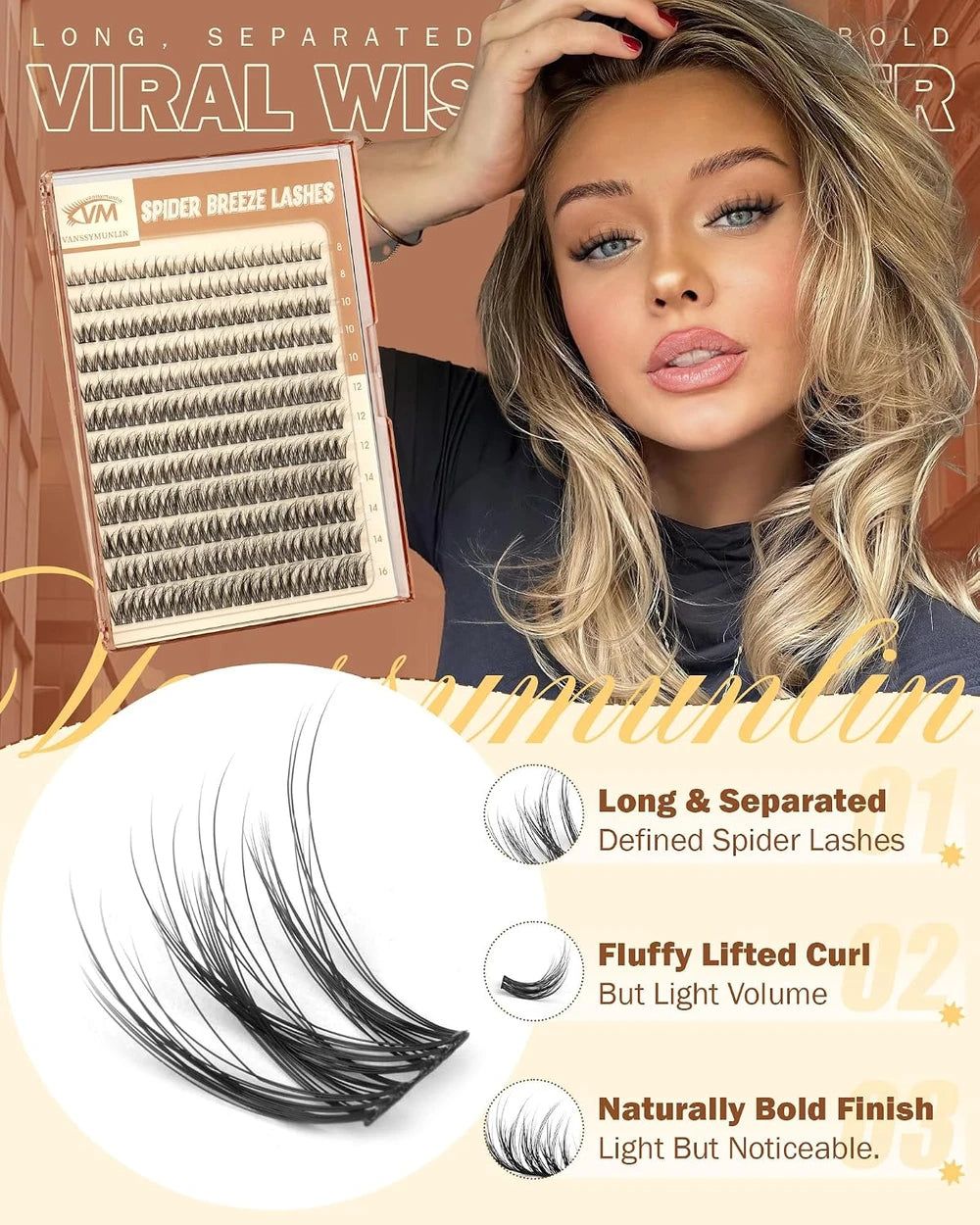 Wispy Spider Lash Clusters
