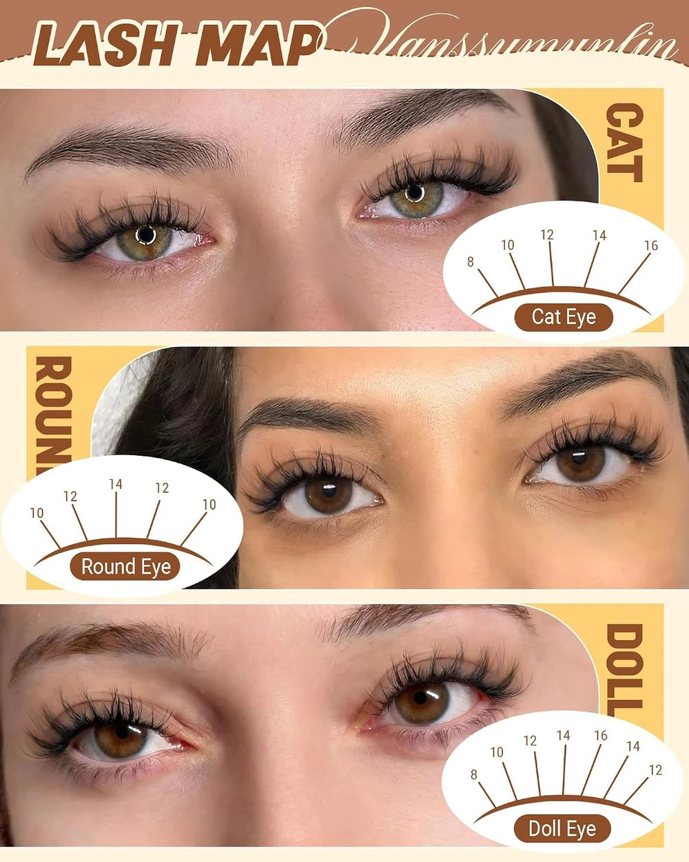 Wispy Spider Lash Clusters